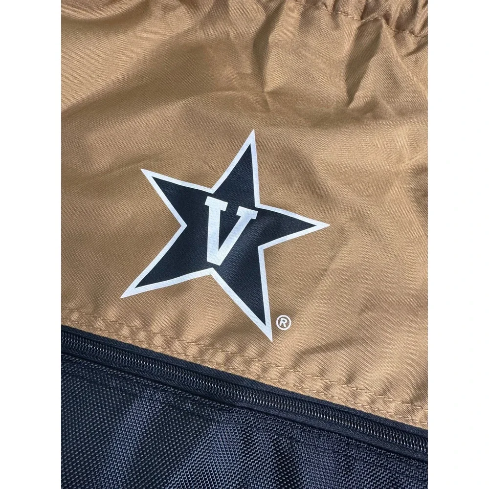 Vanderbilt Commodores Cinch Drawstring Backpack Bag Gold Black V-Star Logo NCAA